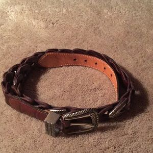 Brighton brown braided belt